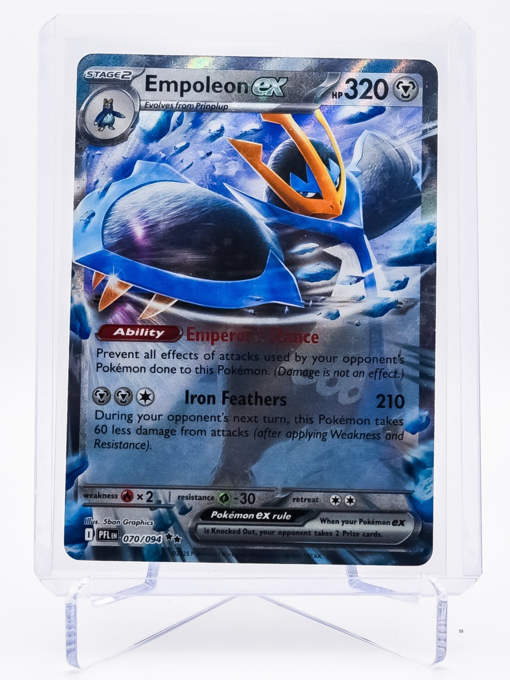 Pokemon Card Empoleon 070/094 EX Double Rare Holo Phantasmal Flames